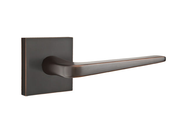 Emtek Brass Athena Lever Oil Rubbed Bronze-Square Rosette