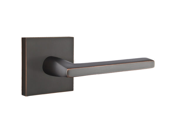 Emtek Brass Helios Lever Oil Rubbed Bronze-Square Rosette