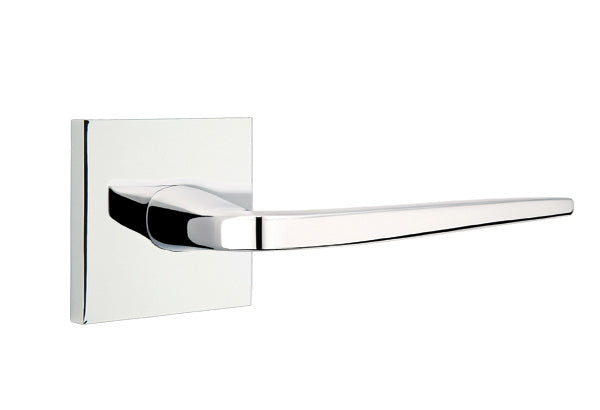Emtek Brass Athena Lever Polished Chrome-Square Rosette