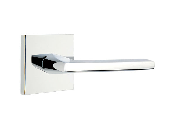 Emtek Brass Helios Lever Polished Chrome-Square Rosette