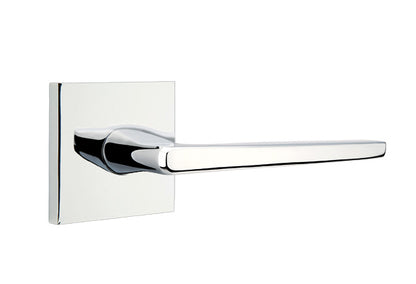 Emtek Brass Hermes Lever Polished Chrome-Square Rosette