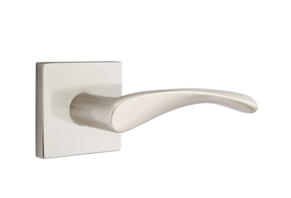 Emtek Triton Door Lever - Square Rosette - Satin Nickel