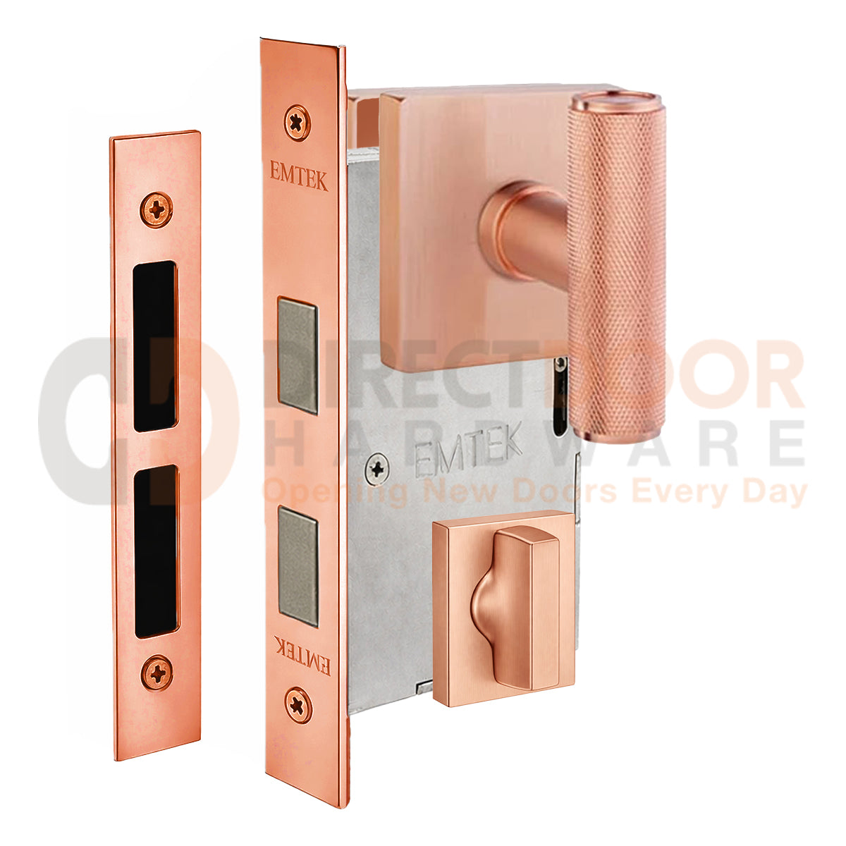 Emtek Ace Knurled Interior Mortise Knob with Square Rosette