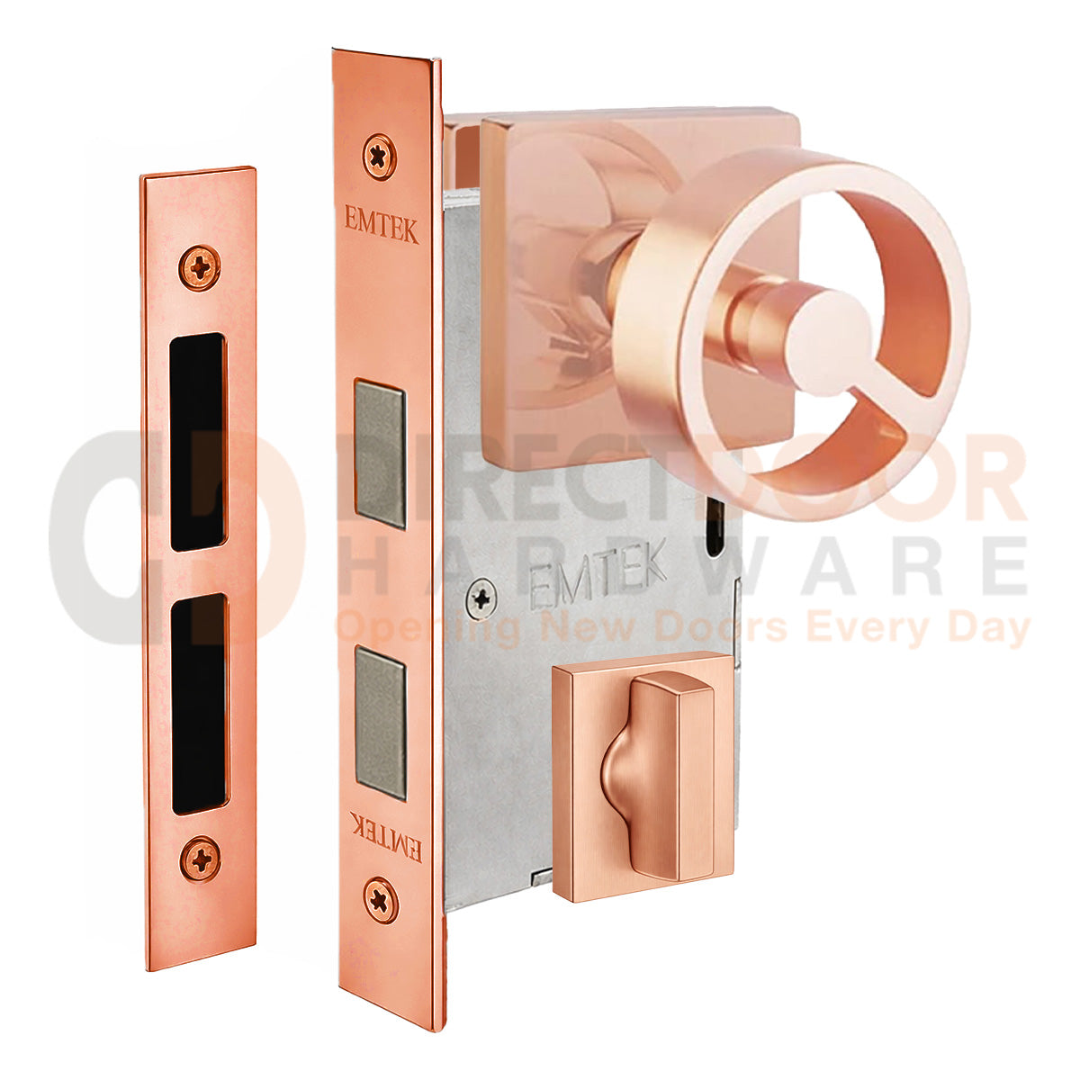 Emtek Spoke Interior Mortise Knob with Square Rosette