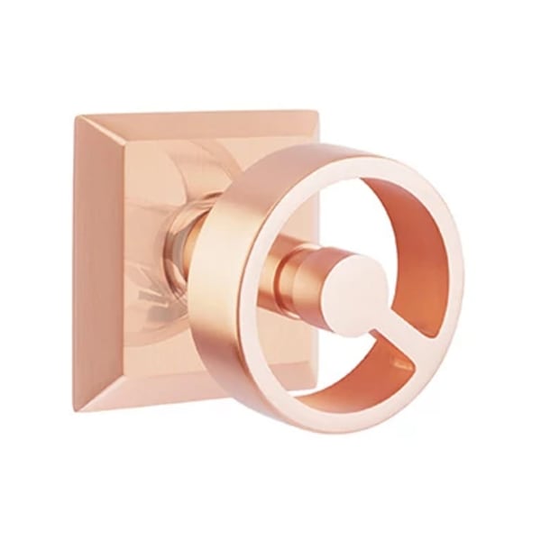 Emtek Spoke Interior Mortise Knob with Quincy Rosette