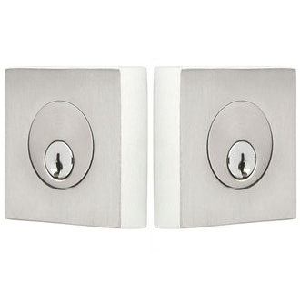Emtek Square Style Deadbolt - Stainless Steel