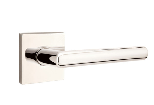 Stuttgart Lever with Square Rosette - Polished Nickel