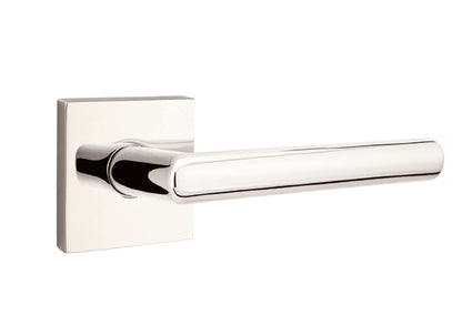 Stuttgart Lever with Square Rosette - Polished Nickel