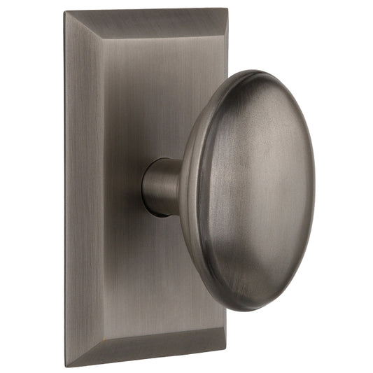 Nostalgic Warehouse Homestead Knob with Studio Rosette - Antique pewter