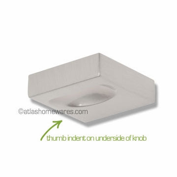Atlas Homewares Successi Collection Thin Square Knob in Brushed Nickel
