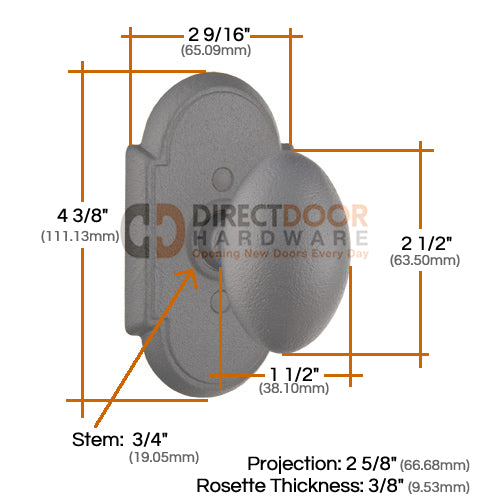 Emtek Savannah Door Knob with Style 1 Rosette
