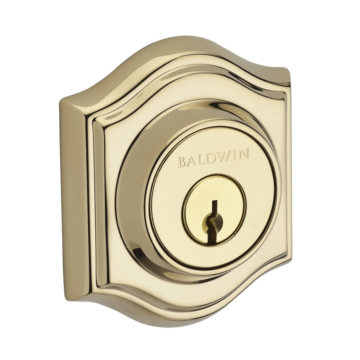 Baldwin Traditional Arch Deadbolt Polished Brass