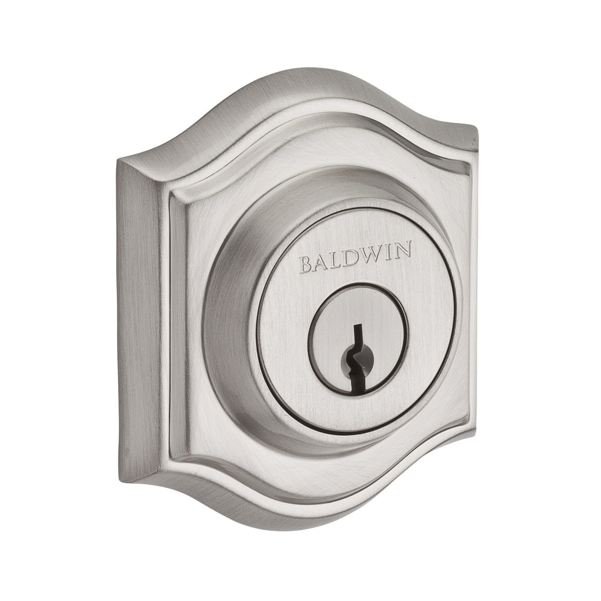 Baldwin Traditional Arch Deadbolt - shown in Satin Nickel