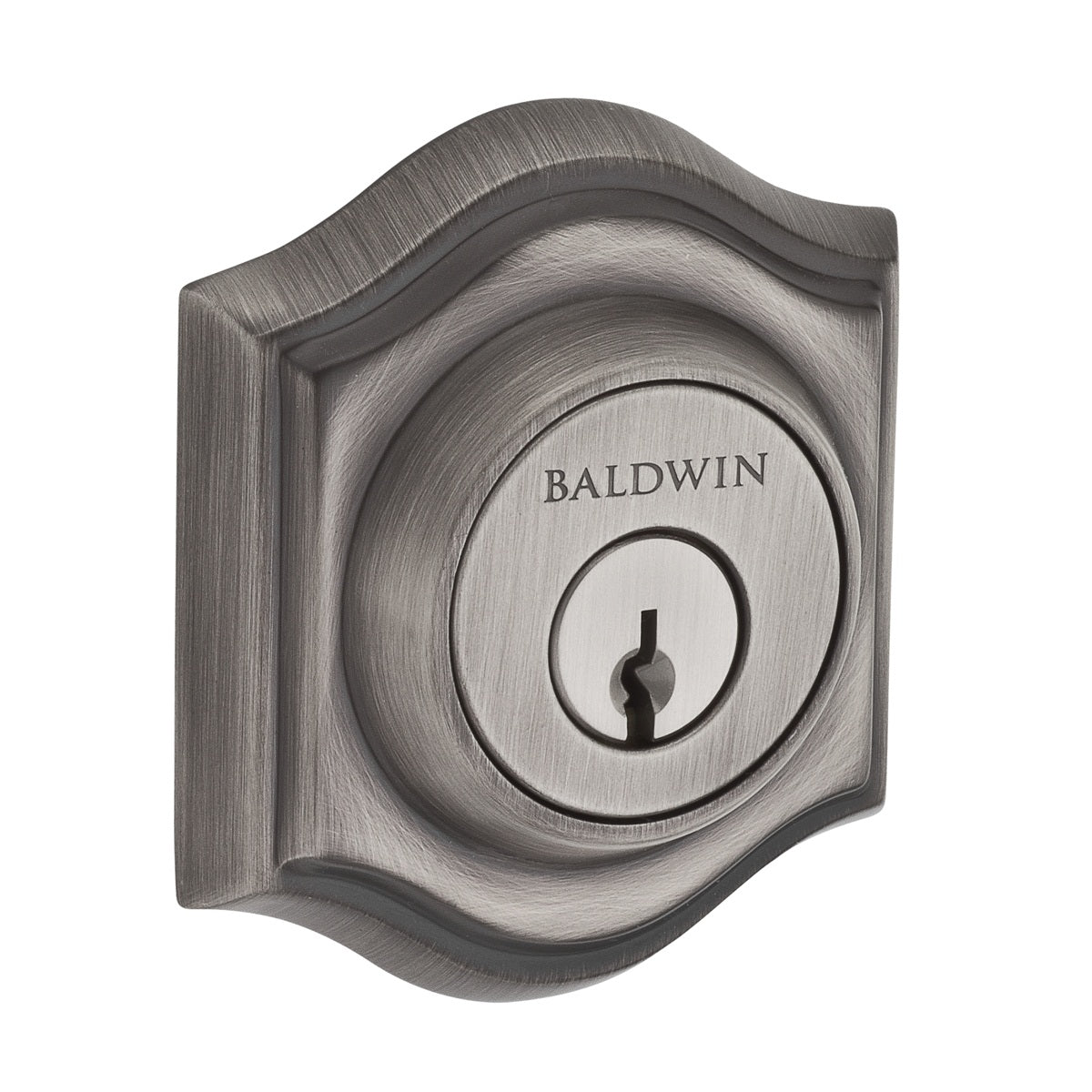 Baldwin Traditional Arch Deadbolt Antique Nickel
