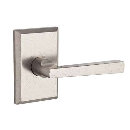 Taper Lever Shown with Square Rosette in White Bronze