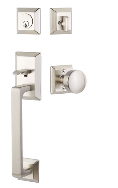 Emtek Transitional Heritage Sectional Handleset - Satin Nickel