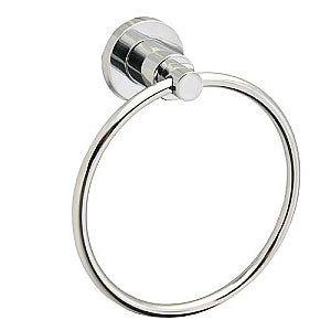 Dynasty Manhattan Towel Ring- Shown in Satin Nickel