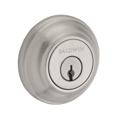 Baldwin Traditional Round Deadbolt Satin Nickel