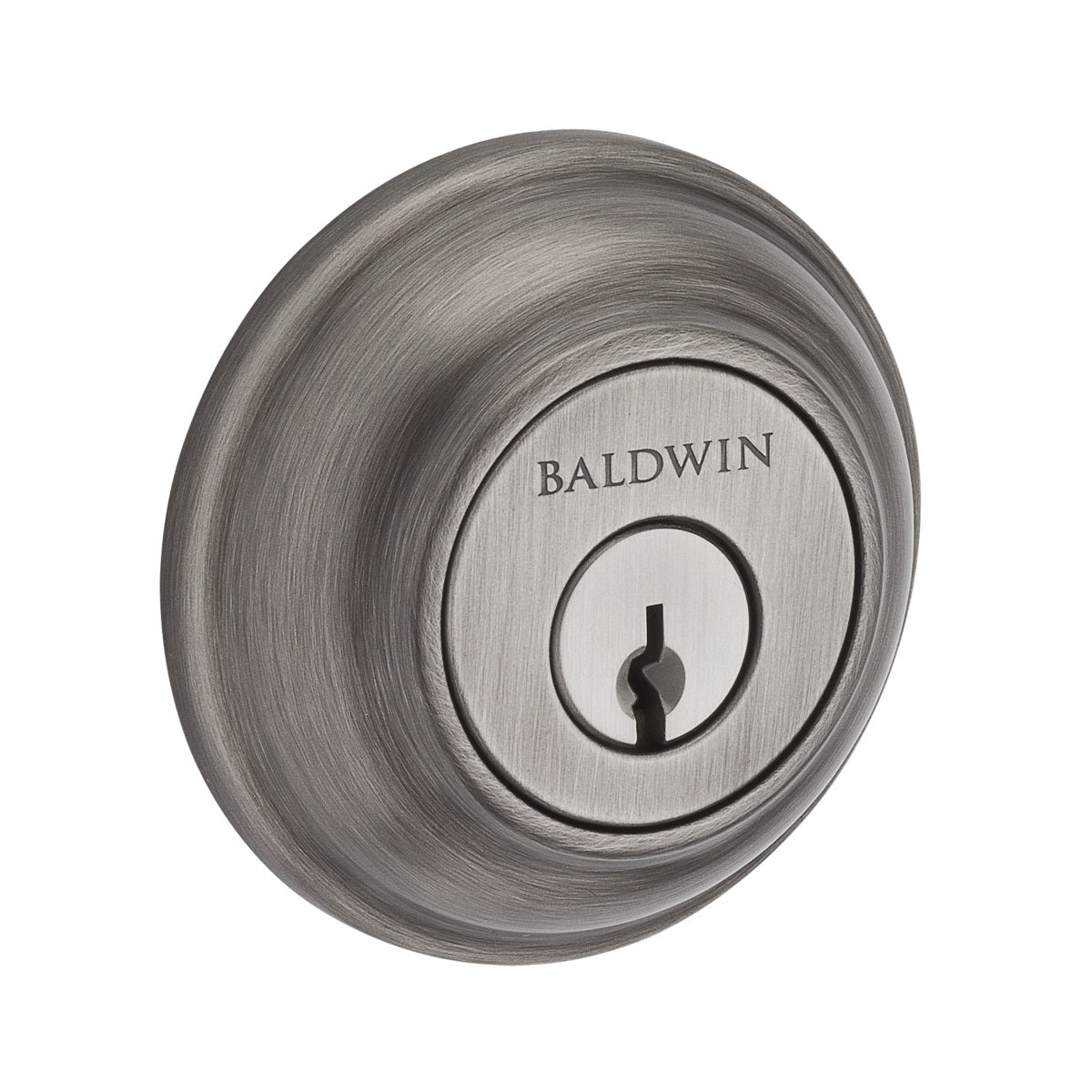 Baldwin Traditional Round Deadbolt Antique Nickel