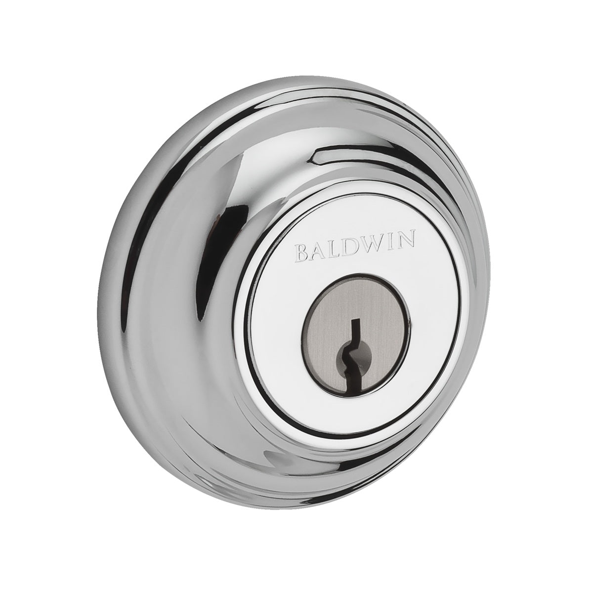 Baldwin Traditional Round Deadbolt Polished Chrome