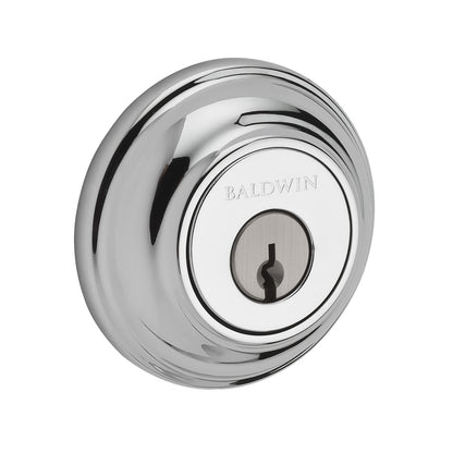 Baldwin Traditional Round Deadbolt Polished Chrome