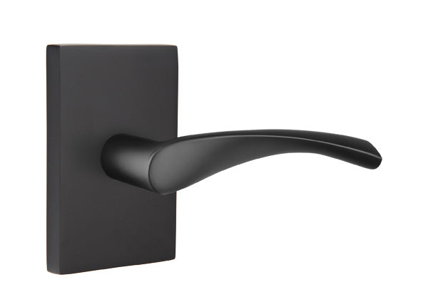 Emtek Flat Black Modern Rectangular Rosette
