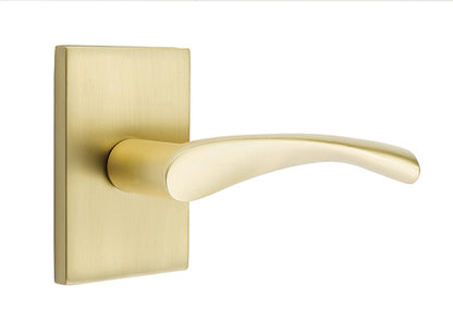 Emtek Satin Brass Modern Rectangular Rosette