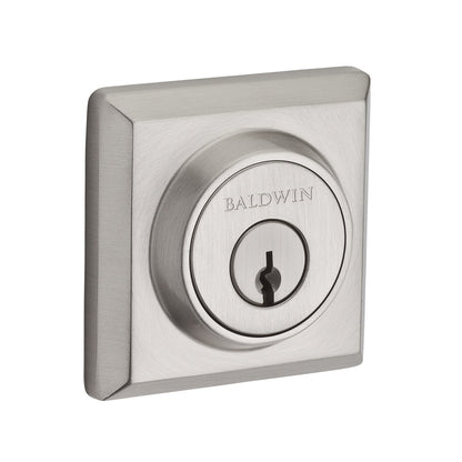 Baldwin Traditional Square Deadbolt - shown in Satin Nickel