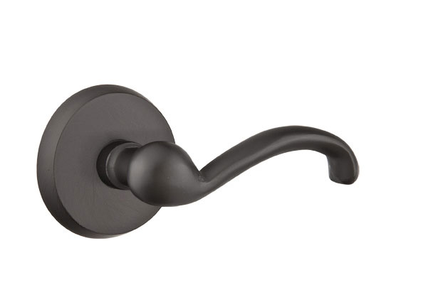 Emtek Sandcast Bronze Teton Lever Handle with Style 2 Rosette