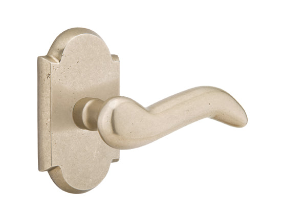 Emtek Cody Lever-Tumbled White Bronze Style 1 Rosette