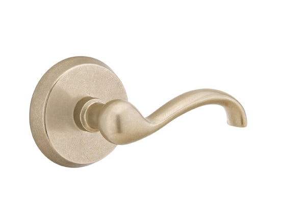 Emtek Sandcast Bronze Teton Lever - Style 2 Rosette - Tumbled White Bronze