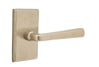 Emtek Sandcast Bronze Cimarron Lever - Style 3 Rosette - Tumbled White Bronze