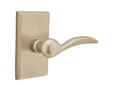Emtek Sandcast Bronze Durango Lever - Style 3 Rosette - Tumbled White Bronze