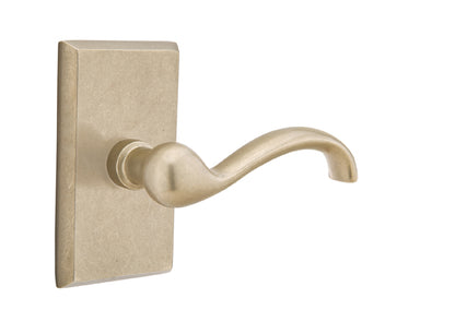 Emtek Sandcast Bronze Teton Lever - Style 3 Rosette - Tumbled White Bronze