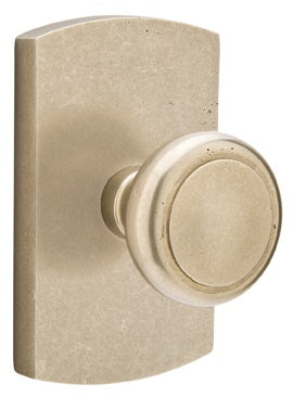 Emtek Butte Sandcast Door Knob with Style 4 Rosette
