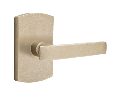 Emtek Yuma Lever with Style 4 Rosette - Tumbled White Bronze