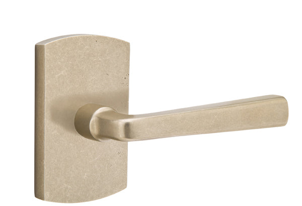 Emtek Cimarron Lever Tumbled White Bronze-Style 4 Rosette