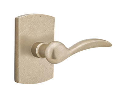 Emtek Sandcast Bronze Durango Lever - Style 4 Rosette - Tumbled White Bronze