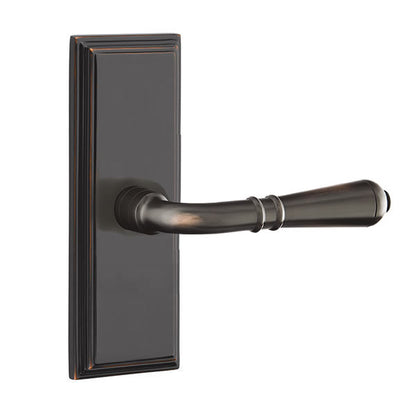 Emtek Turino Lever with 7 Inch Wilshire Sideplate