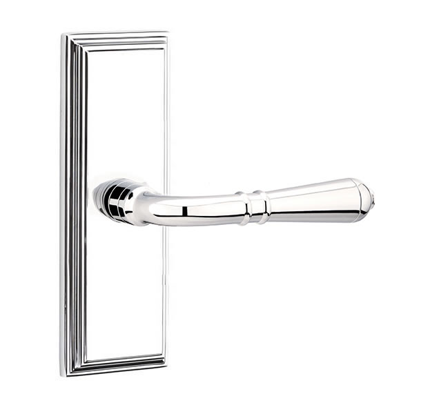 Emtek Turino Lever with Wilshire Sideplate