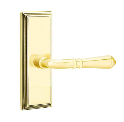 Emtek Turino Lever with 7 Inch Wilshire Sideplate