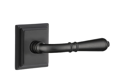 Emtek Turino Lever Flat Black-Wilshire Rosette