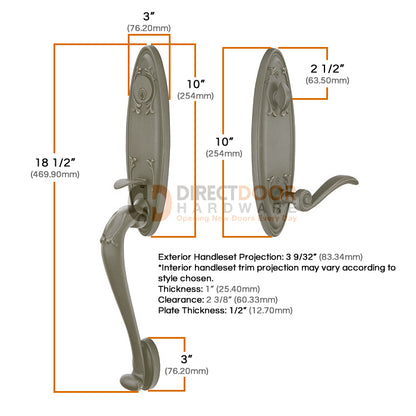 Emtek Tuscany Monolithic Handleset