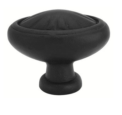 Emtek Tuscany Egg 1 1/4 Inch Cabinet Knob Flat Black