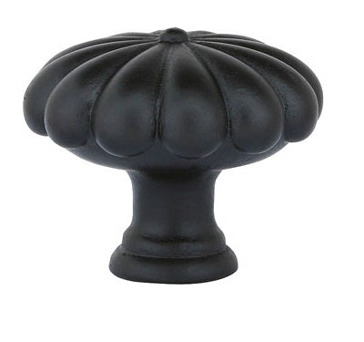 Emtek Bronze Fluted 1 Inch Cabinet Knob Flat Black