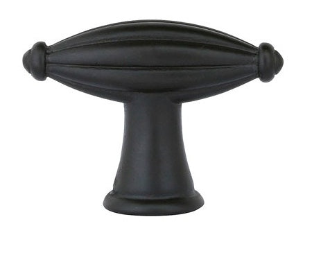 Emtek Bronze Fluted 3 Inch Finger Knob Flat Black