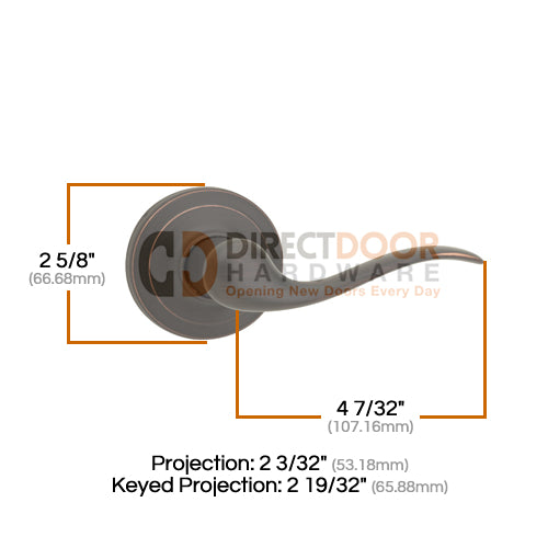 Kwikset Tustin Lever Measurements
