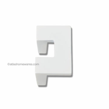 U Turn Knob 1 1/4 Inch (c-c) High White Gloss