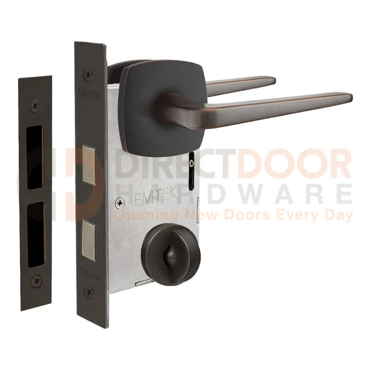 Emtek Athena Interior Mortise Lever with Urban Rosette
