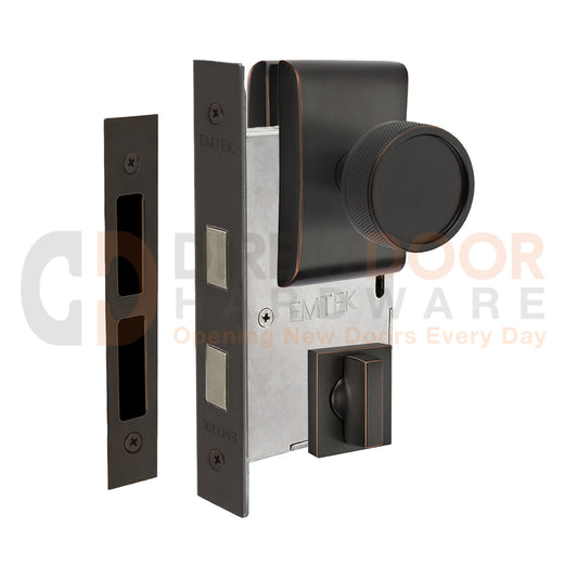Emtek Conical Knurled Interior Mortise Knob with Neos Rosette